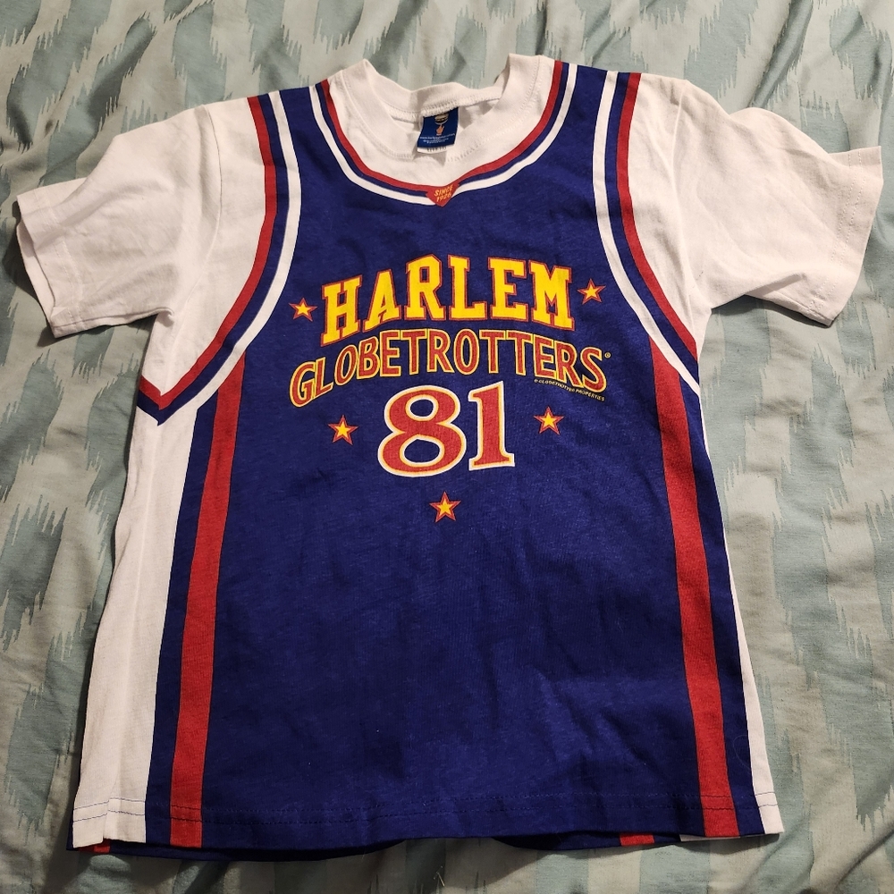 RARE Harlem Globetrotters #‎ 81 Vintage Cotton Youth Size Large 14/16 SHIRT